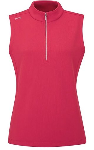 PING Lyla half zip chaleco de mujer, rosebud
