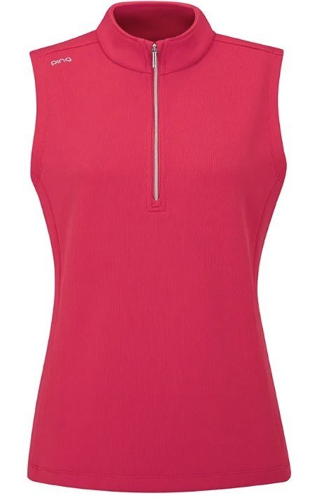 PING Lyla half zip chaleco de mujer, rosebud