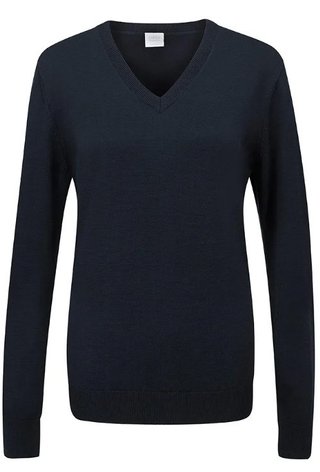 PING Tatton jersey de cuello en V de mujer, azul marino