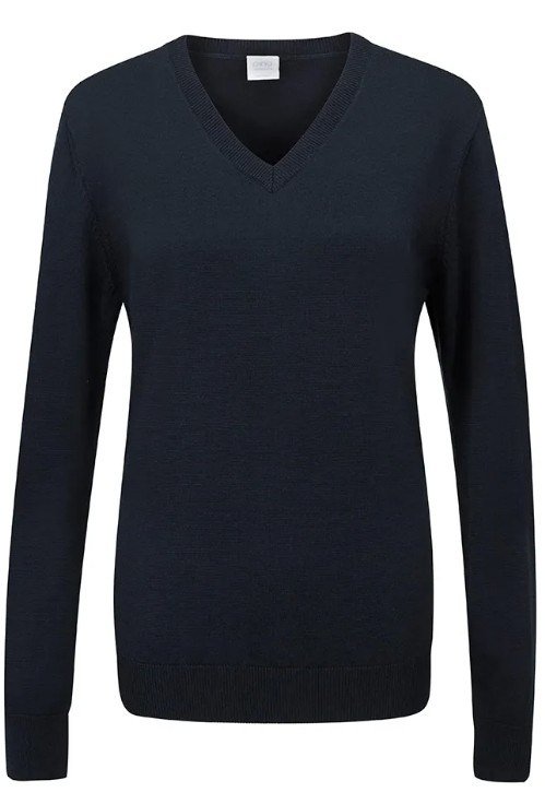 PING Tatton jersey de cuello en V de mujer, azul marino