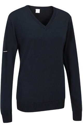 PING Tatton jersey de cuello en V de mujer, azul marino