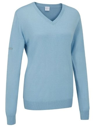 PING Tatton jersey de cuello en V de mujer, azul cielo