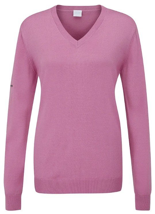 PING Tatton jersey de cuello en V de mujer, rosa