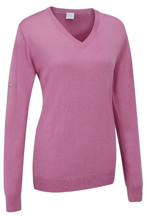 PING Tatton jersey de cuello en V de mujer, rosa