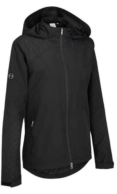PING Milli Hooded chaqueta impermeable de mujer, negra