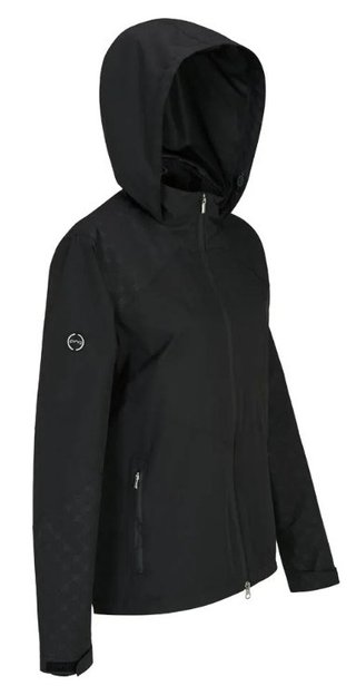 PING Milli Hooded chaqueta impermeable de mujer, negra