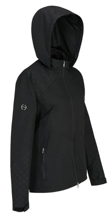 PING Milli Hooded chaqueta impermeable de mujer, negra
