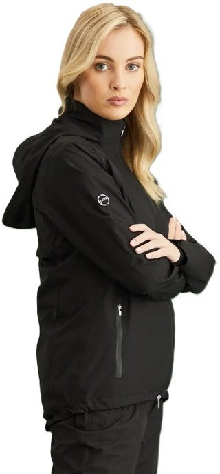 PING Milli Hooded chaqueta impermeable de mujer, negra