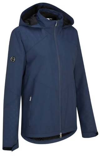 PING Milli Hooded chaqueta impermeable con capucha de mujer, azul oxford