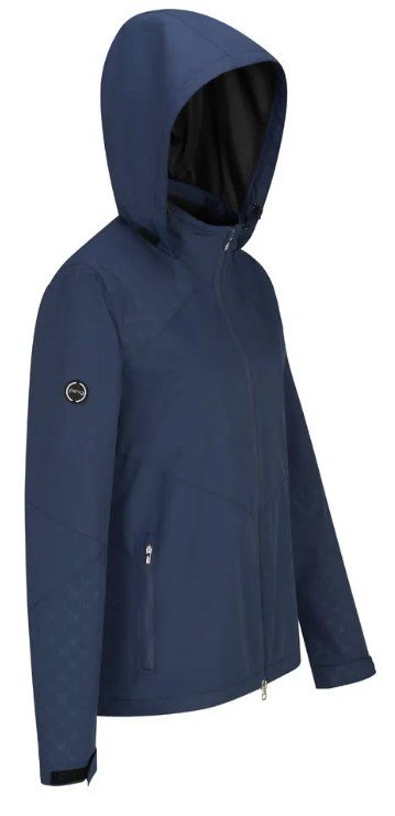 PING Milli Hooded chaqueta impermeable con capucha de mujer, azul oxford