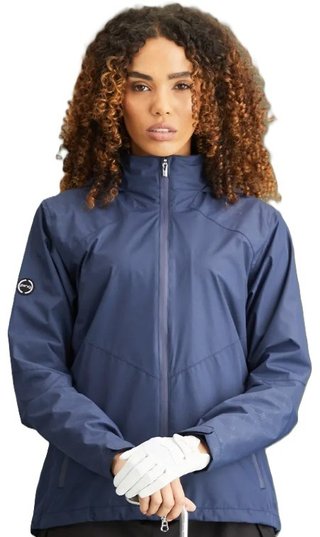 PING Milli Hooded chaqueta impermeable con capucha de mujer, azul oxford