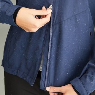 PING Milli Hooded chaqueta impermeable con capucha de mujer, azul oxford