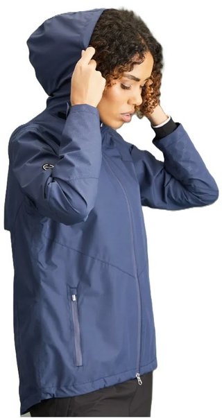 PING Milli Hooded chaqueta impermeable con capucha de mujer, azul oxford