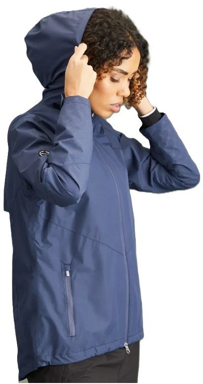 PING Milli Hooded chaqueta impermeable con capucha de mujer, azul oxford