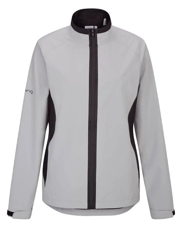 PING Stevie chaqueta impermeable de mujer, gris/negro