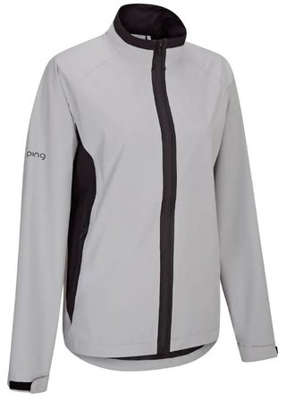 PING Stevie chaqueta impermeable de mujer, gris/negro