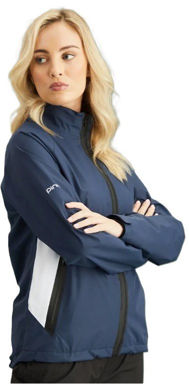 PING Stevie chaqueta impermeable de mujer, azul/blanco