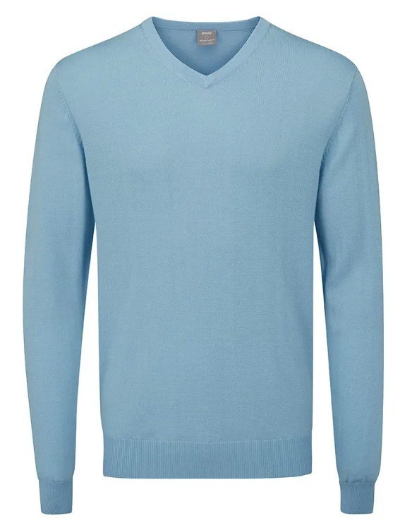 PING Sullivan V-Neck suéter de hombre, azul cielo