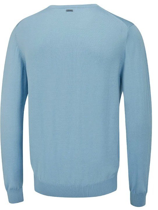 PING Sullivan V-Neck suéter de hombre, azul cielo