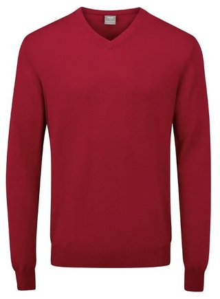 PING Sullivan suéter de cuello en V de hombre, rich red