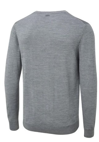 PING Sullivan suéter de cuello en V de hombre, french grey marl