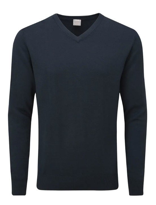 PING Sullivan suéter de cuello en V para hombre, navy