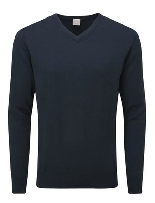 PING Sullivan suéter de cuello en V para hombre, navy
