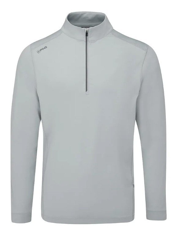PING Latham Half Zip chaqueta polar para hombre, pearl grey