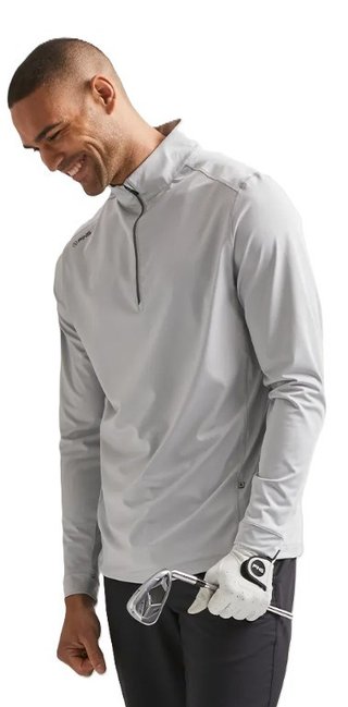 PING Latham Half Zip chaqueta polar para hombre, pearl grey