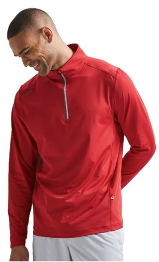 PING Latham Half Zip midlayer de hombre, rich red