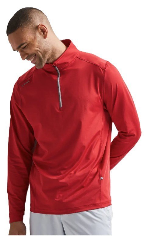 PING Latham Half Zip midlayer de hombre, rich red