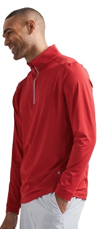PING Latham Half Zip midlayer de hombre, rich red