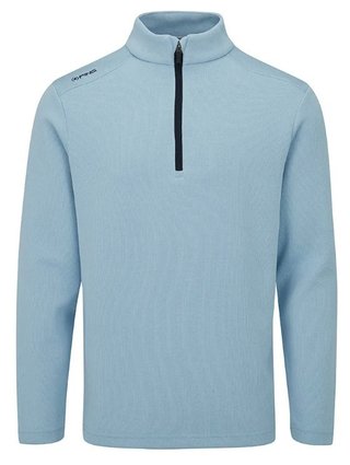 PING Ramsey half zip ribbed fleece pullover para hombre, sky blue marl