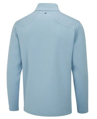PING Ramsey half zip ribbed fleece pullover para hombre, sky blue marl