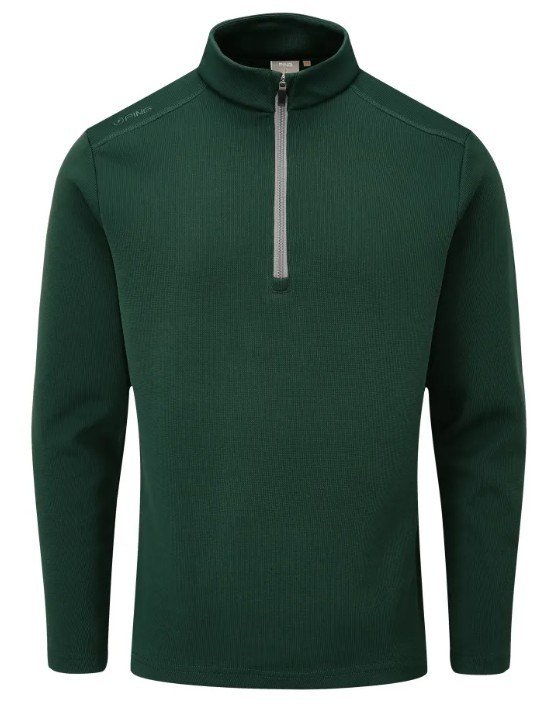 PING Ramsey half zip ribbed fleece pullover para hombre, pine