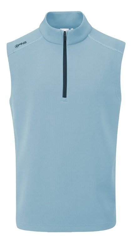 PING Ramsey chaleco polar de punto para hombre, azul marl