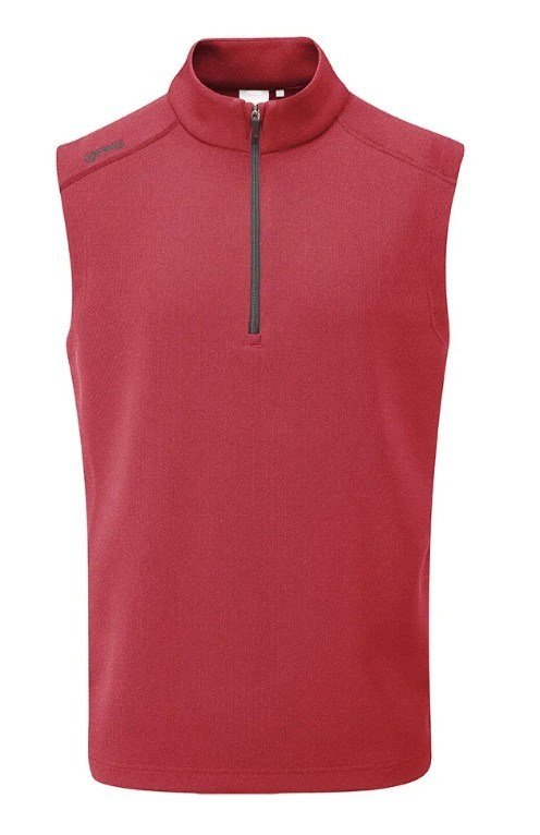 PING Ramsey chaleco polar acanalado de hombre, rojo jaspeado
