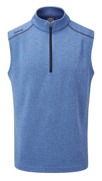 PING Ramsey chaleco polar acanalado de hombre, snorkel blue marl
