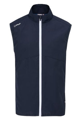 PING Ashbourne chaleco polar de hombre, azul marino/stormcloud