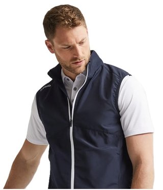 PING Ashbourne chaleco polar de hombre, azul marino/stormcloud