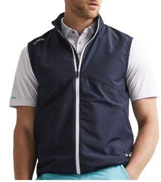 PING Ashbourne chaleco polar de hombre, azul marino/stormcloud