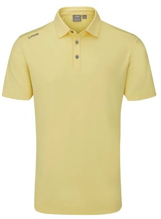 PING Lindum polo de hombre, amarillo limón