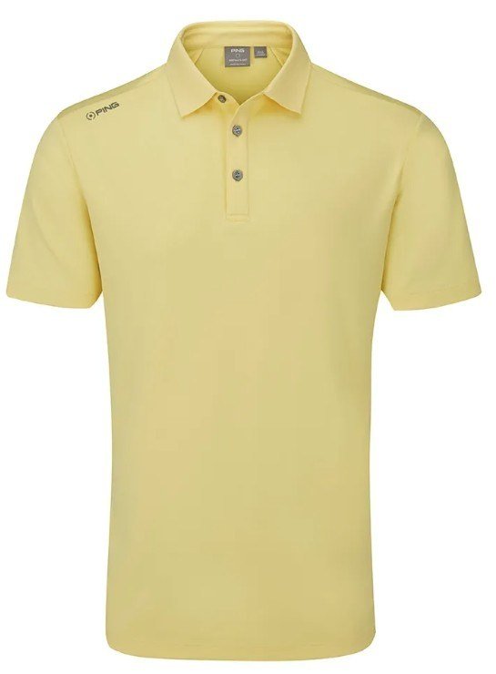 PING Lindum polo de hombre, amarillo limón