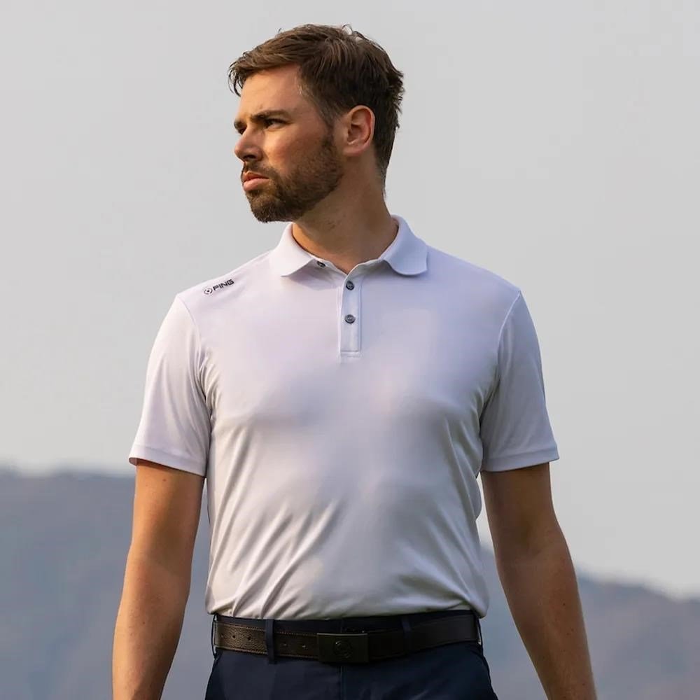 PING Lindum polo de hombre, blanco