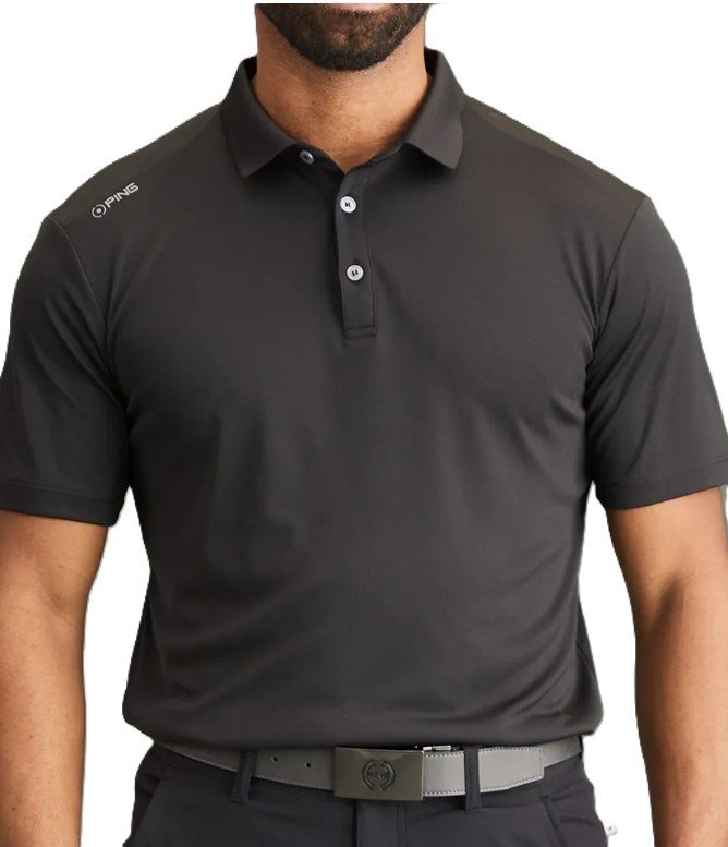 PING Lindum polo de hombre, negro