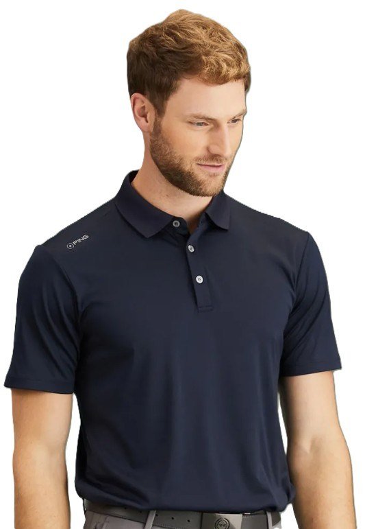 PING Lindum polo de hombre, azul marino