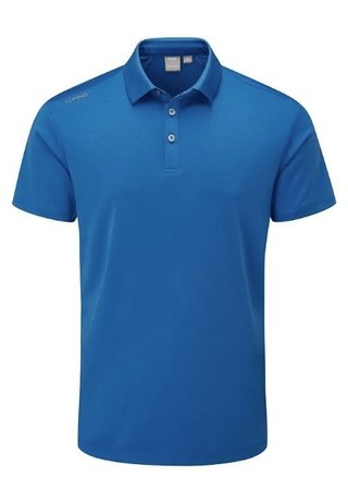 PING Lindum polo de hombre, azul snorkel