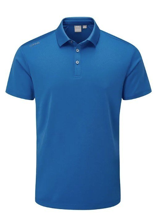 PING Lindum polo de hombre, azul snorkel