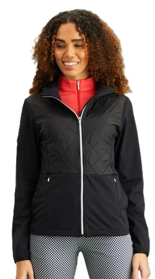 PING Gem Hybrid Hooded chaqueta de mujer, negra