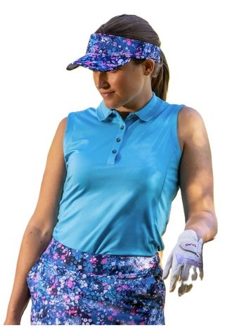 PING Solene Sleeveless polo de mujer, laguna